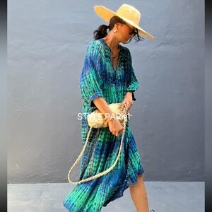 StylePark1 Melati Dress Emerald green/blue Resort oversized dress